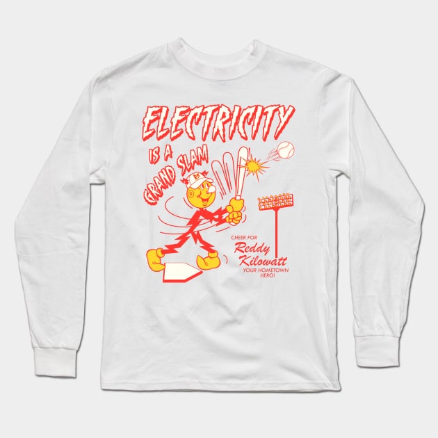 Reddy Kilowatt Baseball Hero Long Sleeve T-Shirt by darklordpug